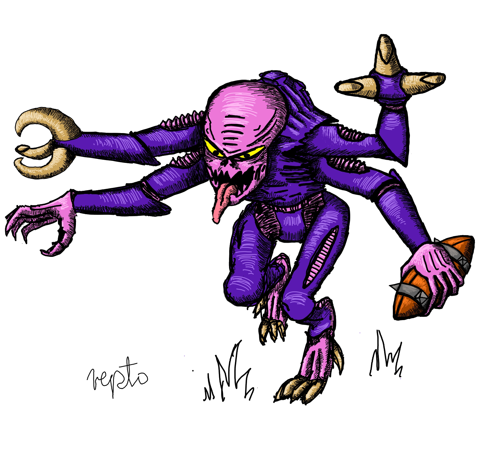 Genestealer playing Blood Bowl